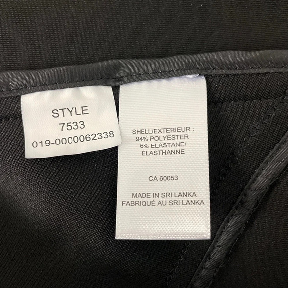 Jones New York Petite Scuba Cropped Open Jacket Black Size 14P NWT - Picture 7 of 10